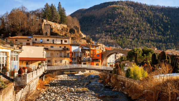 Pont Nou de Camprodon en el Pirineo Catalán