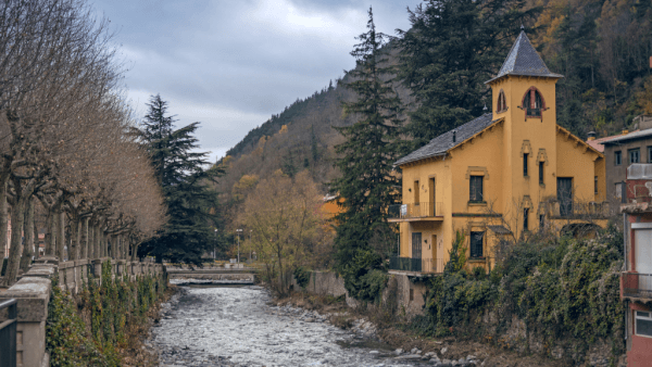 Pueblo de Ribes de Freser en la comarca del Ripollès